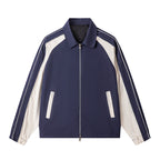 Men's 2024 Spring Lapel Patchwork Printed Jacket