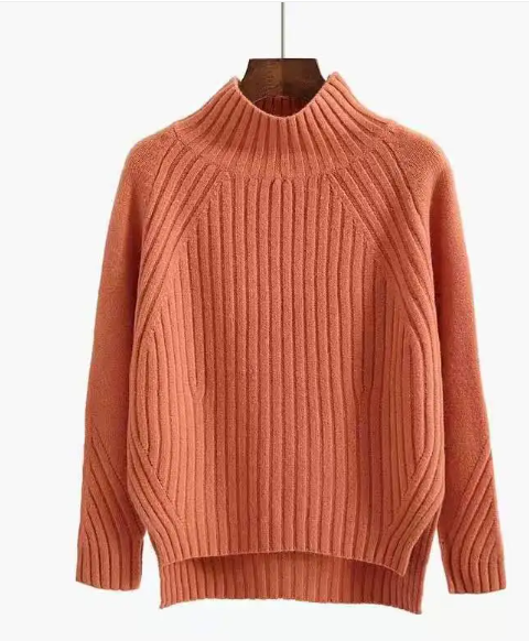 Turtleneck Pullover Long-Sleeved Sweater | Streetwear