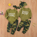 Baby Autumn Camouflage Bodysuit Outfit Set (3 Pieces)