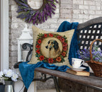 Borzoi Christmas Flowers Throw Pillow