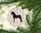 Friesian Horse Christmas Ceramic Ornament
