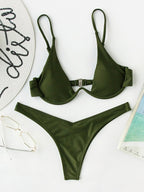 Black Underwire Triangle Bikini Set