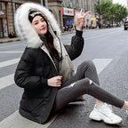 Mid-Length Casual Cotton Coat for Women