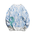 Men's Cartoon Pattern Collision Jumper