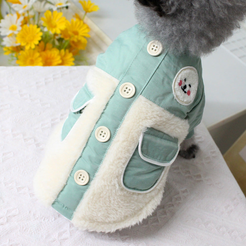Warm Dog Jacket with Double Pockets and Padding