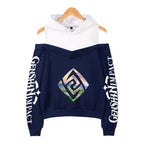 Women's Hooded Off-Shoulder Sweatshirt - Harajuku Style | Streetwear