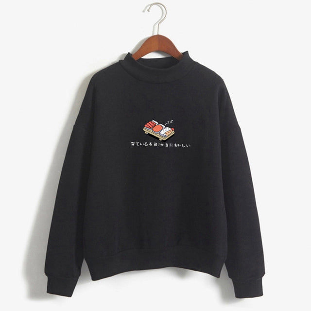 Women's Hoodie with Cute Sushi Print for Fall/Winter | Streetwear