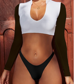 Long Sleeve Bikini, Two-Piece Swimsuit Set