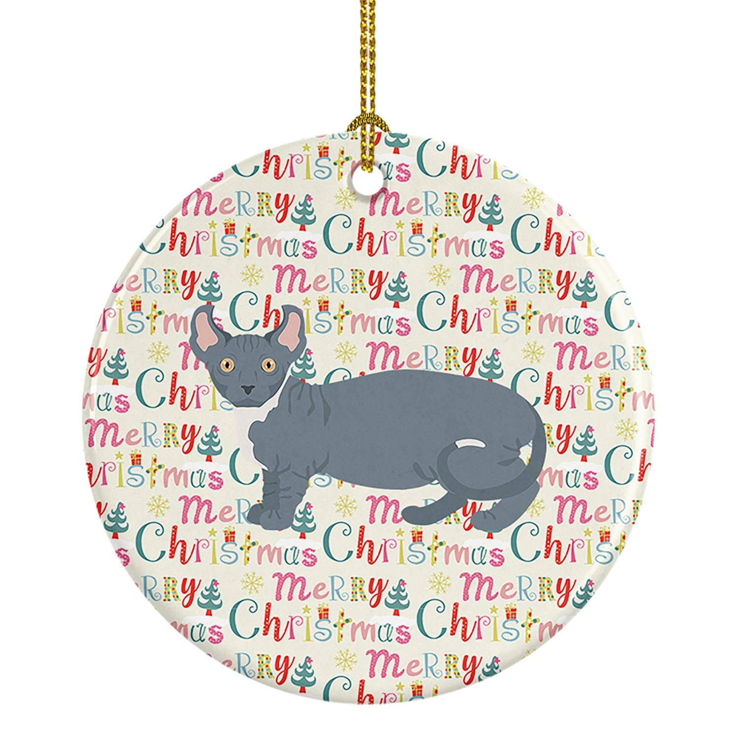 Dwelf #2 Cat Christmas Ceramic Ornament