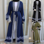 Lace Embroidered Cardigan with Stitching Detail