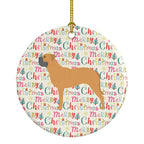 Bullmastiff Merry Christmas Ceramic Ornament