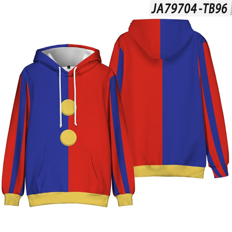 Magical Digital Circus Cartoon Hoodie for Kids | Streetwear