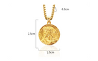 Men's Jesus Round Pendant Necklace | Christian Jewelry