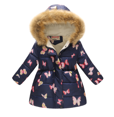 Printed Hooded Padded Coat for Kids