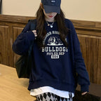 Women's VIPOL Letter Print Long Sleeve Hoodie (2023) | Streetwear