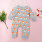 Cartoon Fox Baby Bodysuit for Spring and Autumn