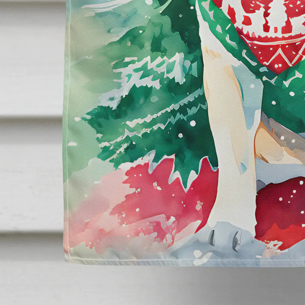 Norwegian Buhund Christmas House Flag