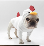 Rooster Style Dog Sweater with Hood - Cute Design