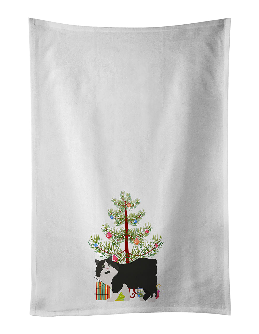 Cymric Cat Christmas Kitchen Towel Set of 2