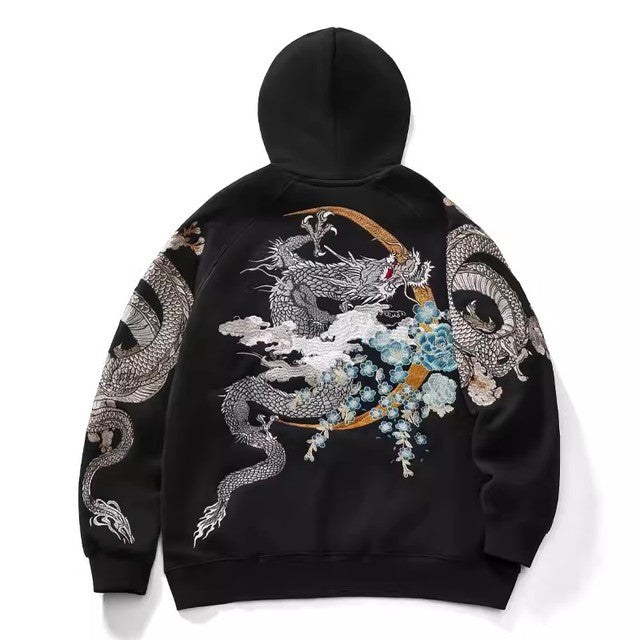 Men's Hoodie with Chinese Phoenix Embroidery Design | Streetwear