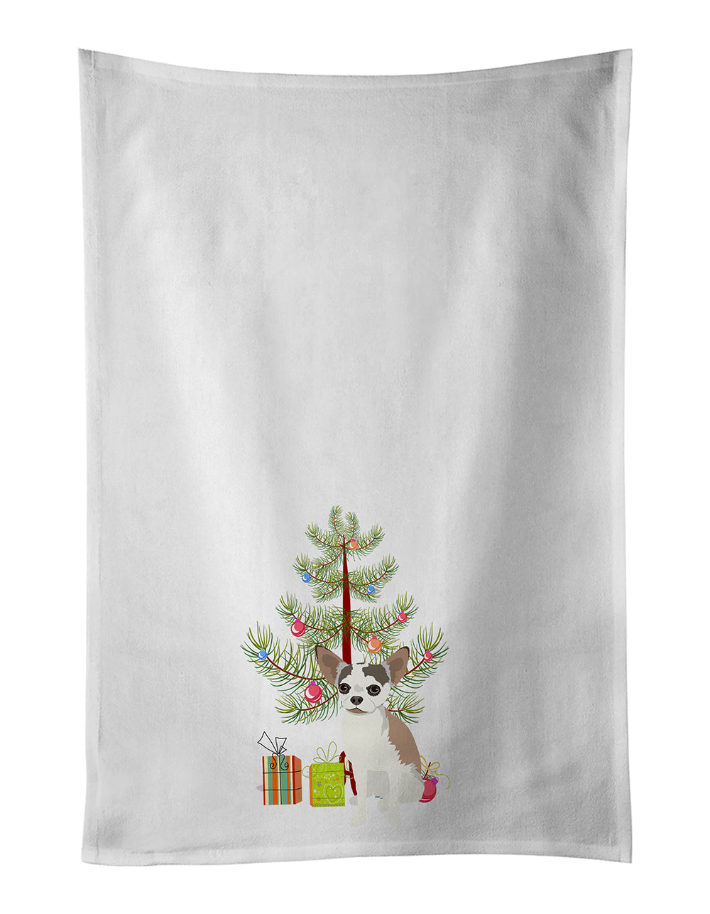 Chihuahua Merle Christmas Kitchen Towel Set of 2