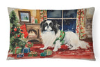 Japanese Chin Cozy Christmas Throw Pillow