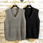 College Style V-Neck Loose Fashion Sweater