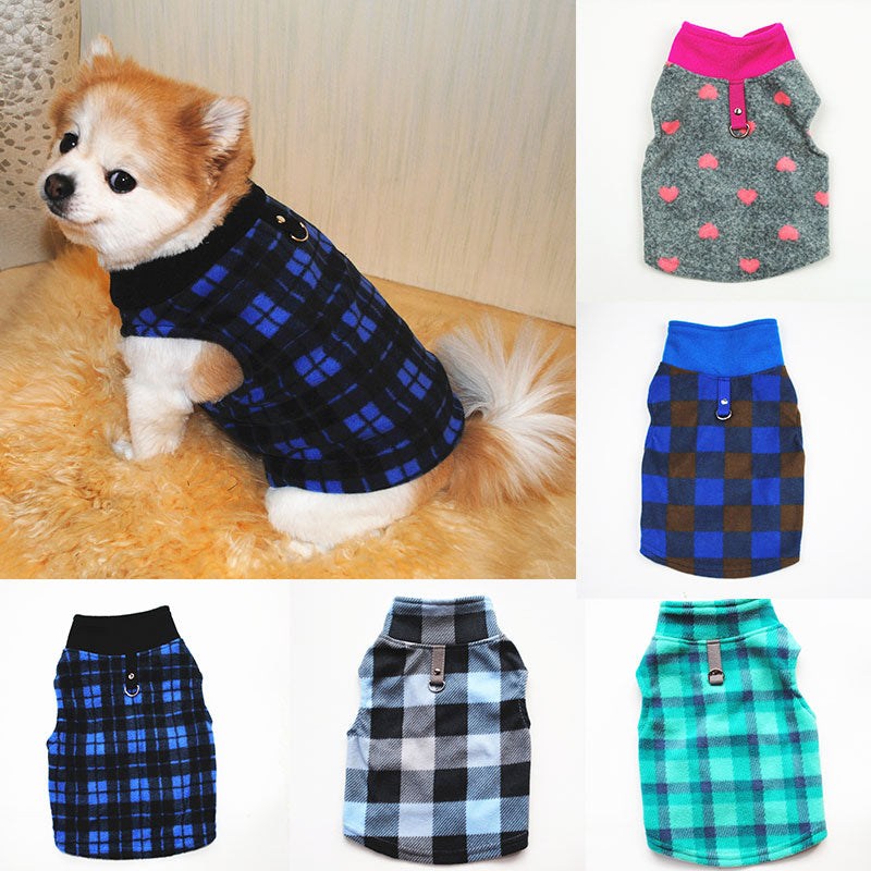 Dog Autumn/Winter Polar Fleece Sweater with Collar