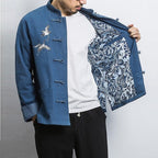 Men's Traditional Chinese Tangzhuang Jacket with Collar