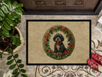 Portuguese Water Dog Christmas Flowers Doormat