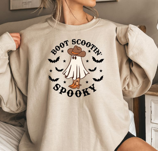 Halloween Dog Print Long Sleeve Casual Sweatshirt | Streetwear
