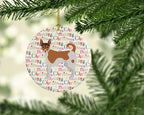 Tenterfield Terrier Merry Christmas Ceramic Ornament