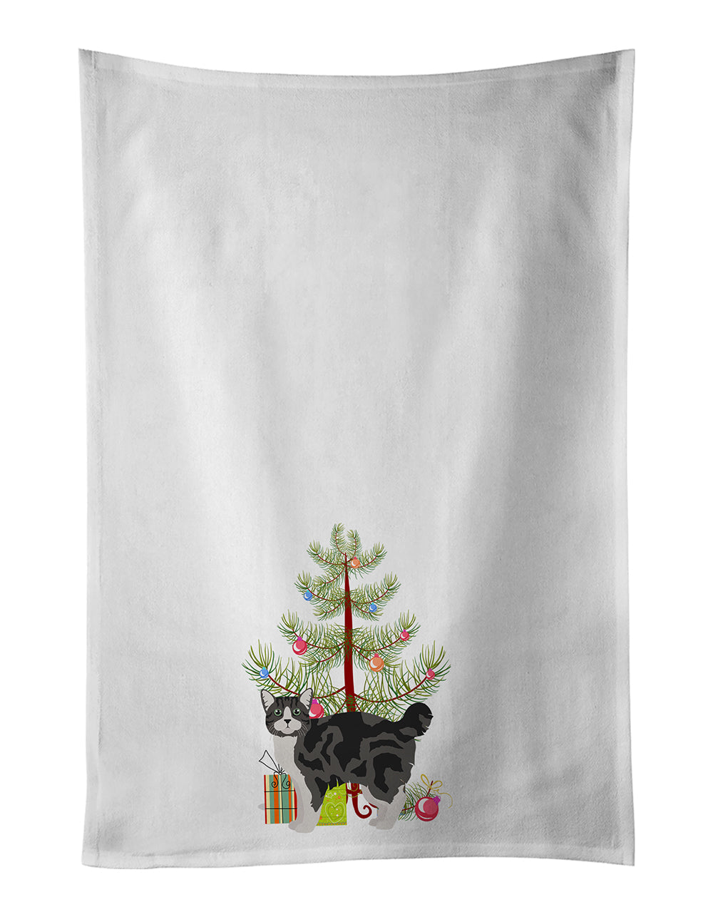 Manx Cat Christmas Kitchen Towel Set of 2