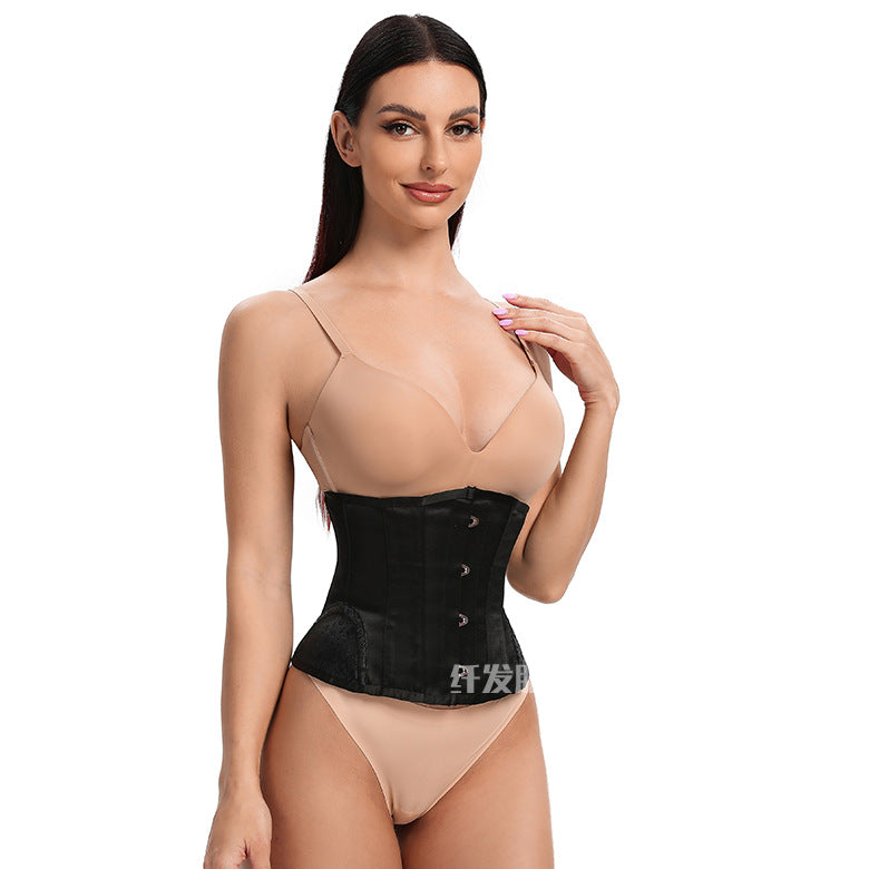 Embroidered Waist Trainer Corset Top with 4 Hooks