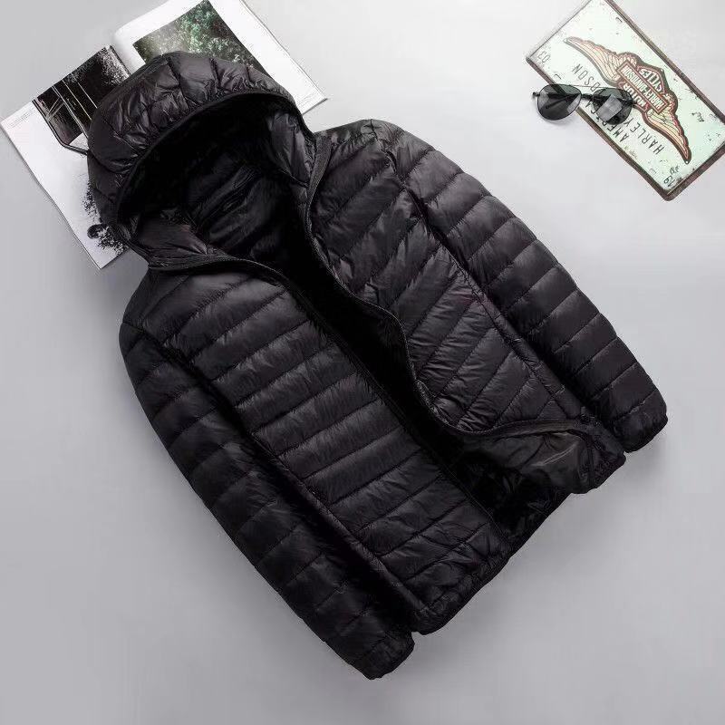 Men's Lightweight Cotton-Padded Jacket with Hood