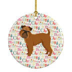 Brussels Griffon Merry Christmas Ceramic Ornament