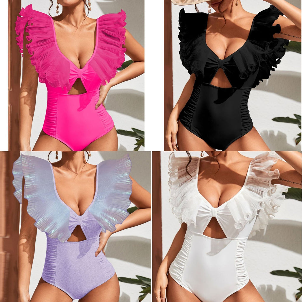 2024 New Women's One-Piece Swimsuit with Ruffles