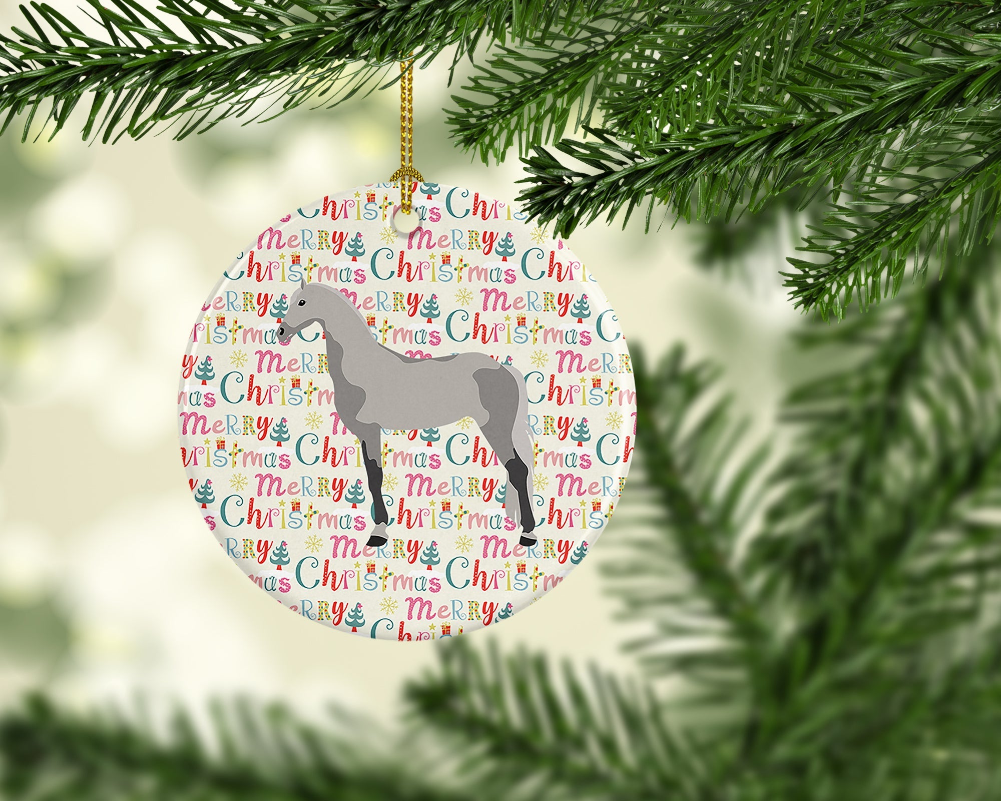 Orlov Trotter Horse Christmas Ceramic Ornament
