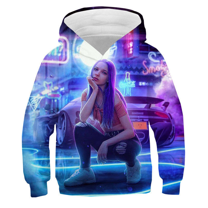 Cyberpunk 3D Full Color Hoodie for Kids | Streetwear