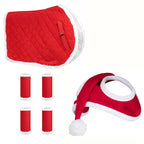 Christmas Horse Hat and Leg Warmer Set | Embroidered Cap