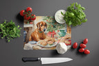 Rhodesian Ridgeback Christmas Cookies Glass Cutting Board
