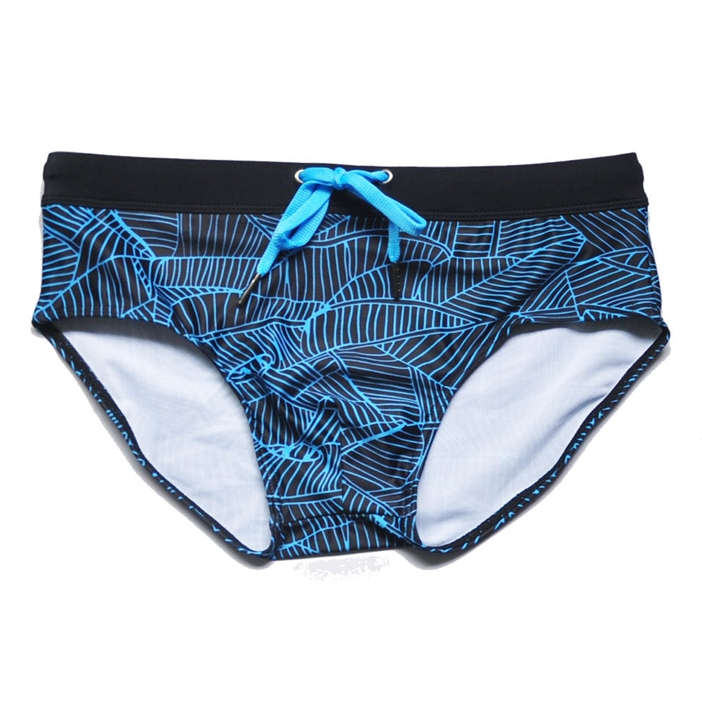 Men's Leaf Print Swim Briefs