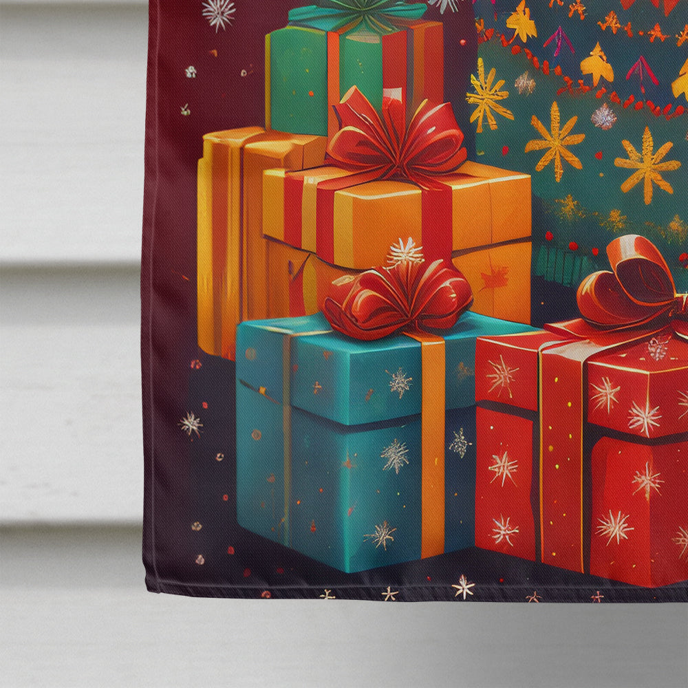 Golden Retriever Holiday Christmas House Flag