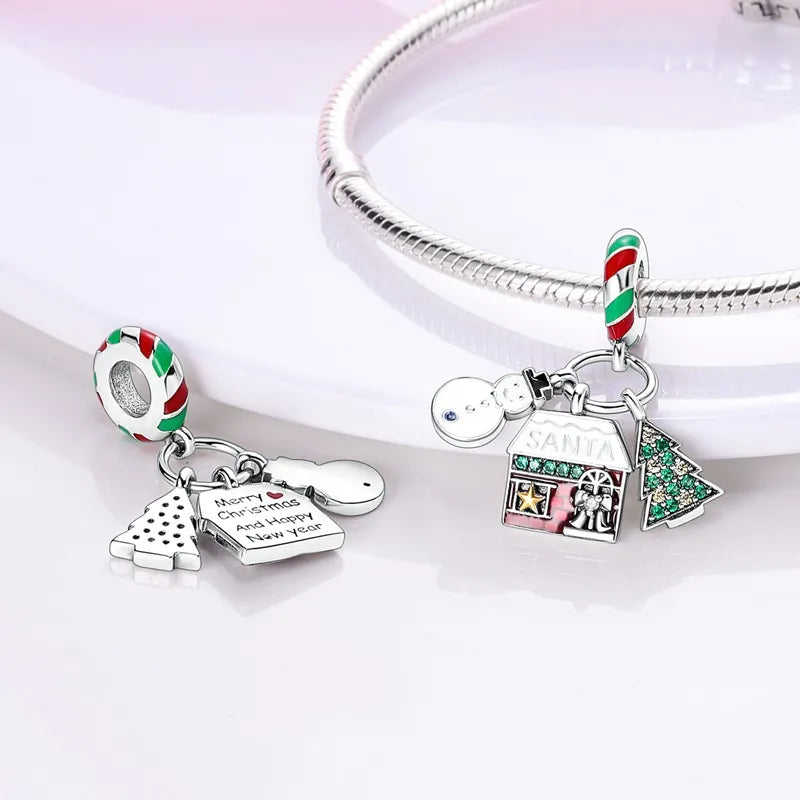 Christmas Theme Pendant Copper Plating Silver