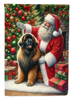Leonberger and Santa Claus Garden Flag