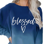 Women's Fashion Sweatshirt with Letter Print Design | Streetwear