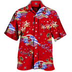Men's Christmas Street Party Shirt in Cotton Blend