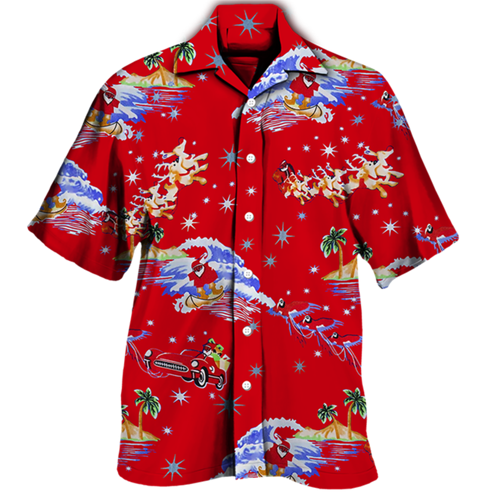 Men's Christmas Street Party Shirt in Cotton Blend