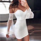 Bodycon Lace Dress with Spaghetti Straps