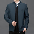 Men's Slim Fit Business Jacket - Casual High Collar Coat